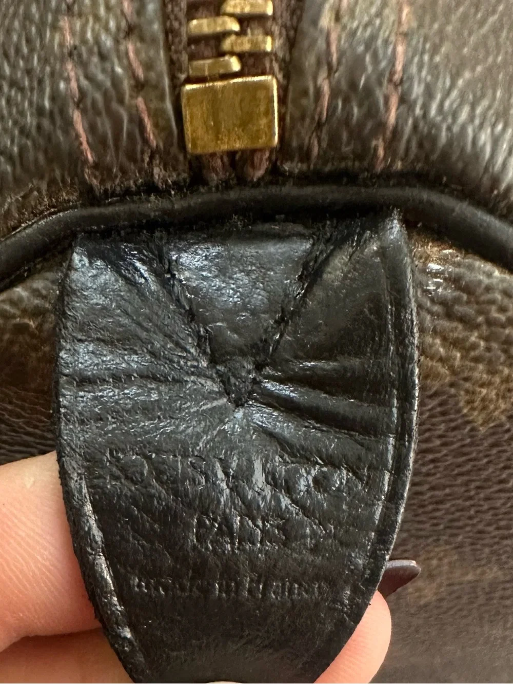 Louis Vuitton Speedy 30 Hand-Painted Black Handles & Piping